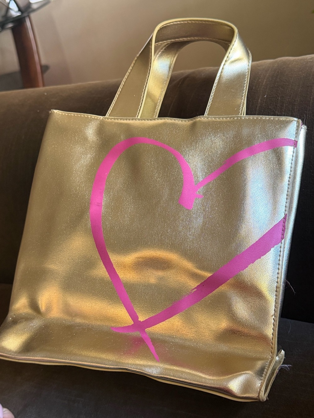 Vintage Victoria's Secret Mini Gold Tote